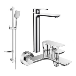 Mexen Alfa DF62 zestaw wannowy, chrom - 745713DF62-00