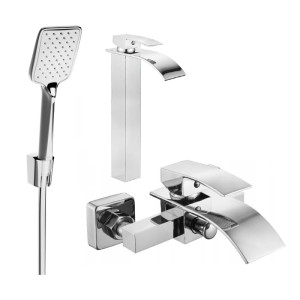 Mexen Aries R62 zestaw wannowy, chrom - 744813R62-00