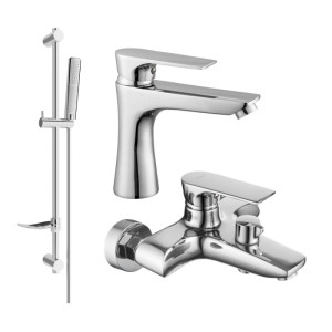 Mexen Axel DF72 zestaw wannowy, chrom - 73803DF72-00