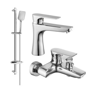 Mexen Axel DB62 zestaw wannowy, chrom - 73803DB62-00