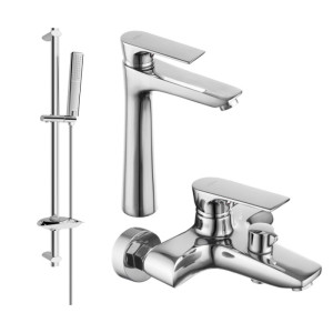 Mexen Axel DB72 zestaw wannowy, chrom - 73813DB72-00
