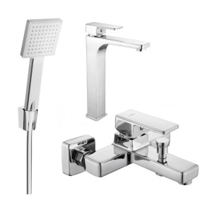 Mexen Cetus R45 zestaw wannowy, chrom - 744313R45-00