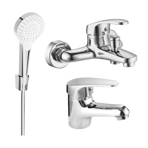 Mexen Erica R05 zestaw wannowy, chrom - 746403R05-00