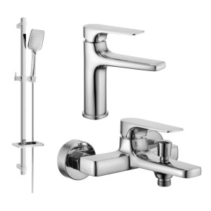 Mexen Lynx DQ40 zestaw wannowy, chrom - 745903DQ40-00