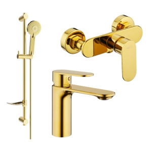 Mexen Milo DF40 zestaw prysznicowy, złoty - 71304DF40-50