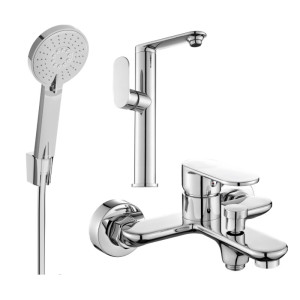 Mexen Milo R40 zestaw wannowy, chrom - 713153R40-00