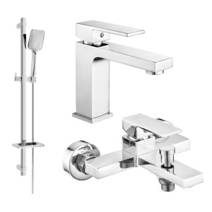 Mexen Uno DQ62 zestaw wannowy, chrom - 71403DQ62-00