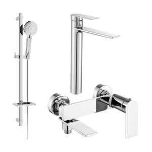 Mexen Zero DQ40 zestaw wannowy, chrom - 7113DQ40-00
