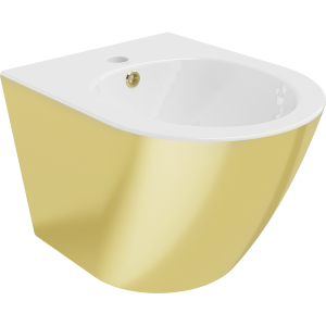 Mexen Lena bidet wiszący, biały/złoty - 35224806
