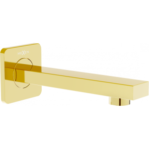 Mexen Cube wylewka wannowa ścienna, złota - 79370-50
