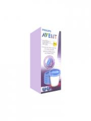 Avent Scf619/05 5 Pots 180 ml et Couvercles - Boîte 5 pots + 5 couvercles