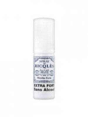 Ricqlès Pray Sans Alcool Sans Sucres - Atomiseur de Poche 15 ml - Spray 15 ml