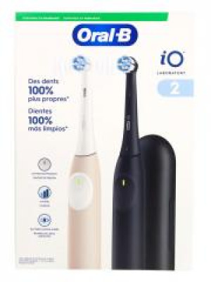 Oral-B IO Laboratory 2 Duo Brosses à Dents Rechargeables 3 Modes Intelligents + Accessoires - Carton 2 brosses à dents rechargeables