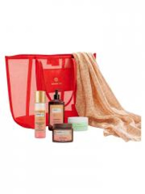 Arganicare Sac de Plage Hydratant à l'Huile de Monoï pour une Peau Sublimée et Nourrie - Sac 5 produits