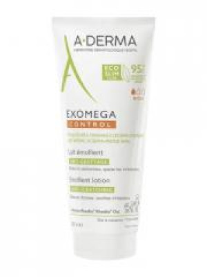 A-Derma Exomega Control - Lait Émollient Anti-Grattage - Peaux Sèches à Tendance à l'Eczéma Atopique 200 ml - Tube 200 ml