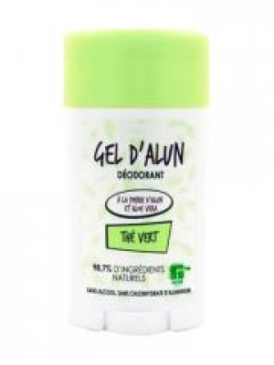 Gel d'Alun Déodorant en Gel Pierre d'Alun & Aloe Vera Parfum Thé Vert 50 ml - Stick 50 ml