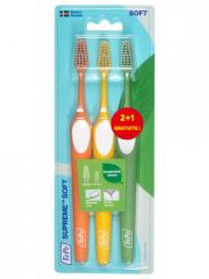 TePe Supreme 3 Brosses à Dents Soft dont 1 Offerte - Blister 3 brosses à dents