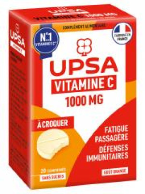 Upsa Vitamine c 1000 mg Comprimés à Croquer - Boîte 20 comprimés