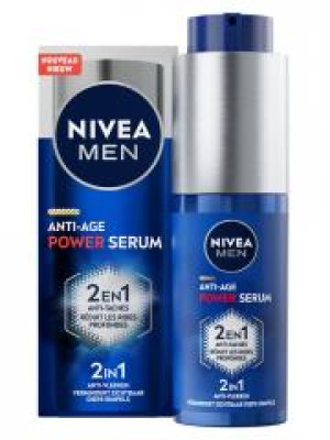 Nivea Men Power Sérum Visage 2en1 Anti-Tâches & Anti-Âge SPF30 50 ml - Flacon-Pompe 30 ml