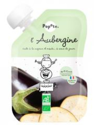 Popote Gourde L'Aubergine Bio Dès 4/6 Mois 120 g - Gourde 120 g