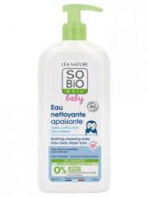 Léa Nature SO BIO étic Baby Eau Nettoyante Apaisante Biologique 500 ML - Flacon-Pompe 500 ml