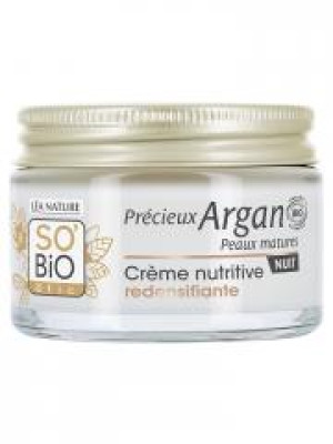 Léa Nature SO BIO étic Précieux Argan Crème Nutritive Redensifiante Nuit Peaux Matures Biologique 50 ML - Pot 50 ml