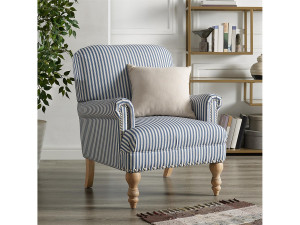 Dorel Home Accent Stoel in Linnen Blauw Streep