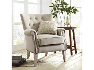 Dorel Home Dorel   Sillón tapizado en tela beige