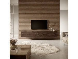 SELSEY TV-meubel 200 cm - Walnoot - BISIRA