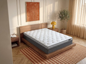 Vente-unique Hybride pocketveringmatras van 180 x 200 cm met geïntegreerde topper van 30 cm dik - GAMIANI van YSMÉE