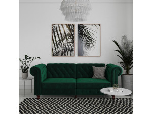 Loft24 Felix 3-zits slaapbank donkergroen
