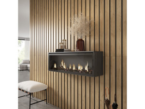 Skraut Home Elektrische haard LED , 107x25x38cm, Woonkamer - Eetkamer, Elektrische haard, Zwart