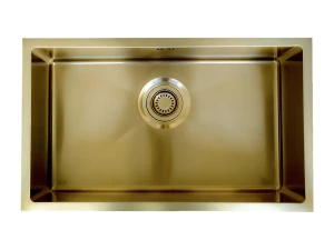 Luisa fregadero 1 cubeta grande 76x45 en acero inoxidable oro cepillado Essebagno
