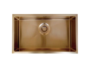 Luisa fregadero 1 cubeta grande 76x45 en acero inoxidable cobre cepillado Essebagno