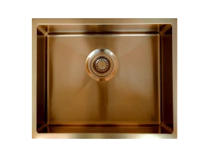 Luisa fregadero 1 cubeta 55x45 en acero inoxidable cobre cepillado Essebagno