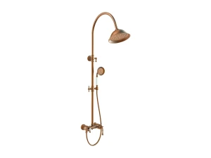 Leeds Columna de ducha mecánica retro cobre cepillado Essebagno