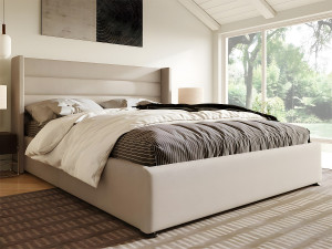 ModernLuxe Linnenopbergbed 160x200cm met lattenbodem - Beige