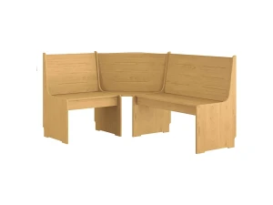 vidaxl Banco de esquina REINE madera maciza de pino marrón miel 151 cm