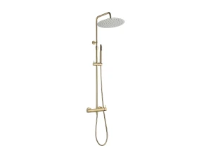 Delice II columna de ducha mecánica oro cepillado Essebagno