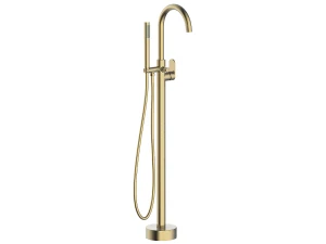 Charme II columna de suelo mecánica para bañera isla oro cepillado Essebagno
