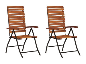 vidaxl 2 st Tuinstoelen verstelbaar massief acaciahout