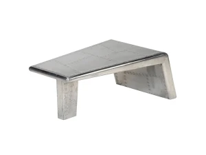 vidaxl Mesa de centro estilo aviador vintage de aluminio
