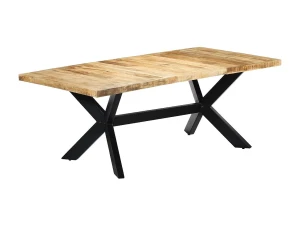 vidaxl Mesa de comedor de madera maciza de mango 200x100x75 cm