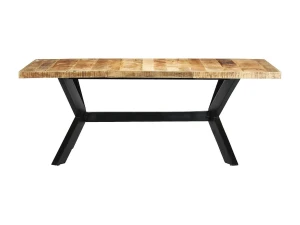 vidaxl Mesa de comedor de madera maciza de mango 200x100x75 cm