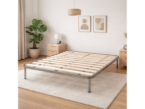Dmora Dabaun dubbele bedbodem, Orthopedische basis met geschaafde latten, 100% Made in Italy, 120x190h31 cm