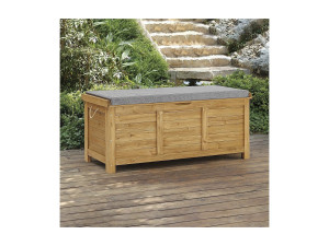 Habitat et jardin Opbergbox houten tuinkist "Gana" - 125 x 60 x 54 cm - Bruin - kastanjebruin