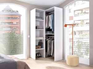 Vente-unique Hoekkast - L79 cm - Wit - FERDINAND