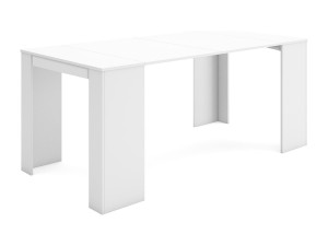 Skraut Home Uitschuifbare Consoletafel, 180x90x77cm, Voor 8 personen, Tafel, Wit