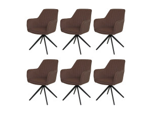 Eetkamerstoel MCW-L79 (set van 6),  bruin