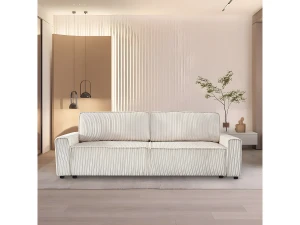 Habitat et jardin Sofá cama de pana "Montaigne" - 3 plazas - Beige